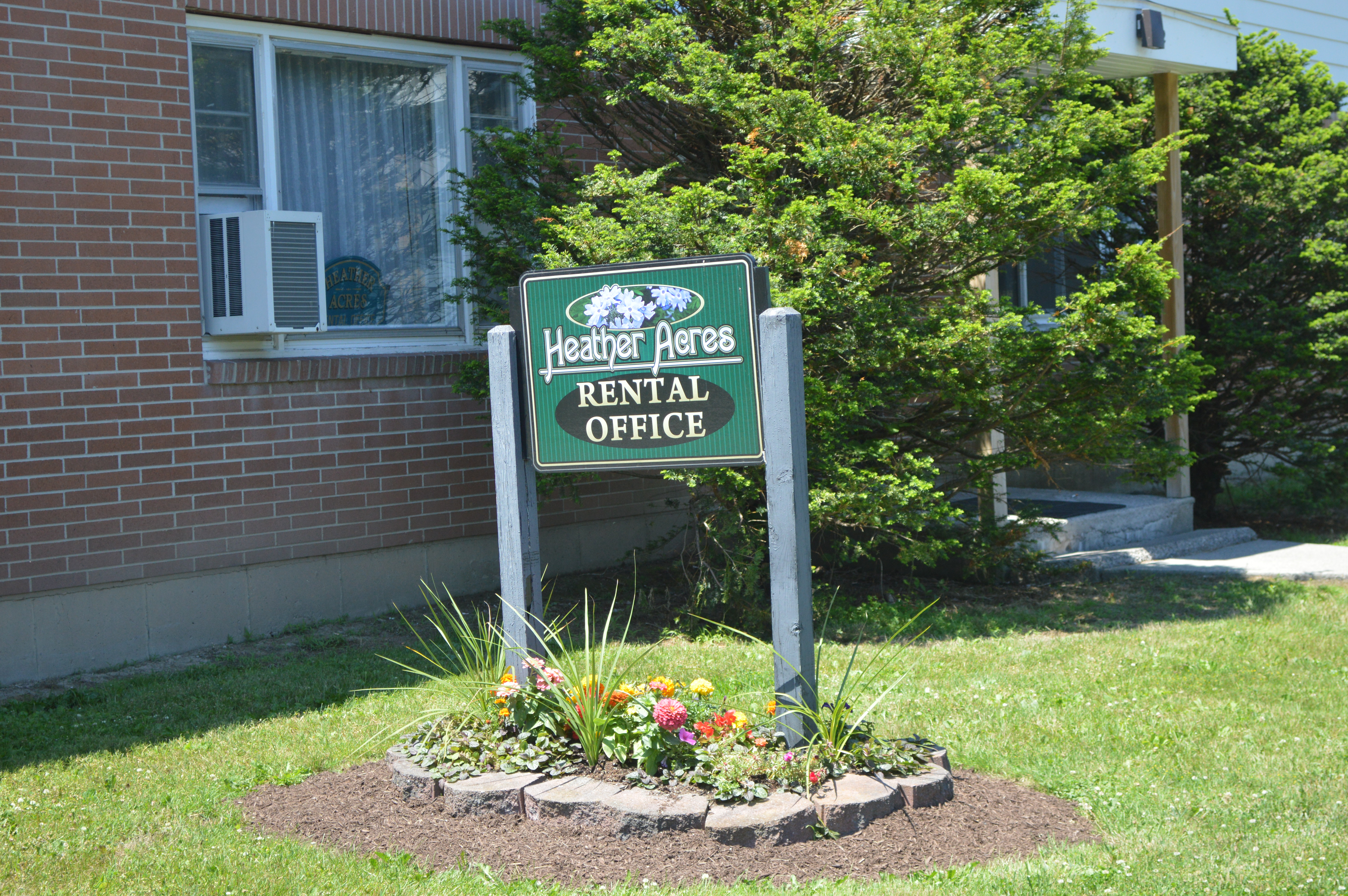 Rental Office Sign-flowers